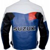 Suzuki Classic Leather Motorcycle Racer Jacket